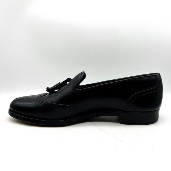 Grenson Bench Made English Leather Black Tassel Loafers Men's 13 B - Picture 11 of 16